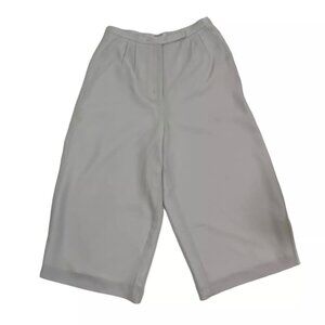 Aritzia pants women's 6 light gray culottes lined flowy wide leg crop Babaton
